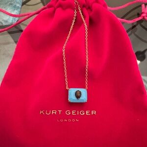 Kurt Geiger Turquoise Gold Tone Necklace with Eagle head
